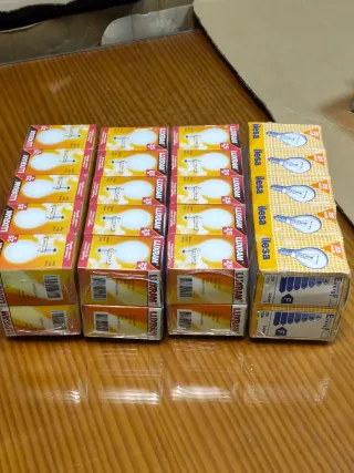 Lote 40 bombillas Luxram 25W rosca fina