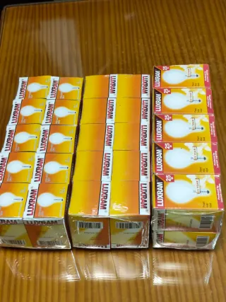 Lote 40 bombillas Luxram 25W rosca fina