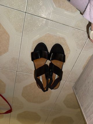 Sandalias negras tacón plataforma