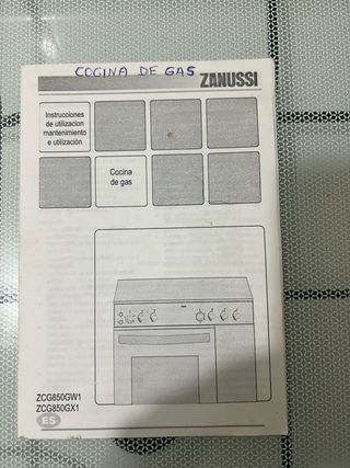 Cocina de gas Zanussi blanca 5 fuegos