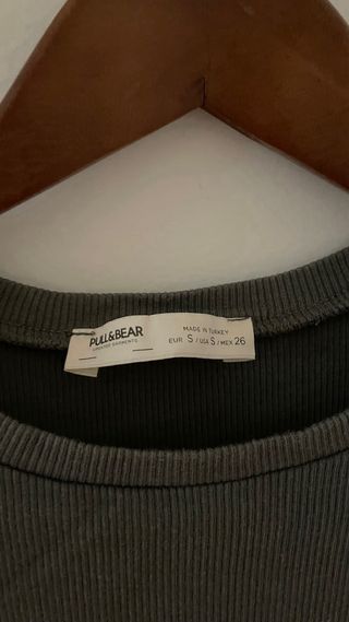 Vestido punto verde Pull and Bear