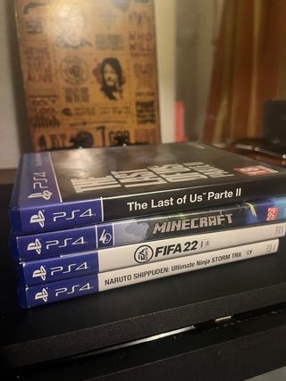 PS4 (PlayStation 4) Negra + Mando + Juegos