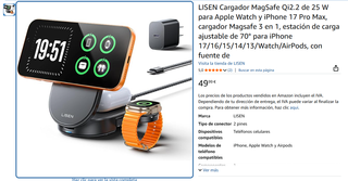 Cargador Inalámbrico LISEN 25W Qi2.2