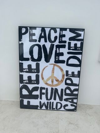 Póster Grande Paz Amor Carpe Diem