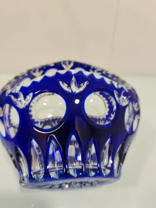 Cesta Cristal Bohemia Azul