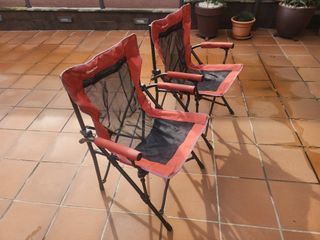 2 Sillas de Camping Quechua Rojas