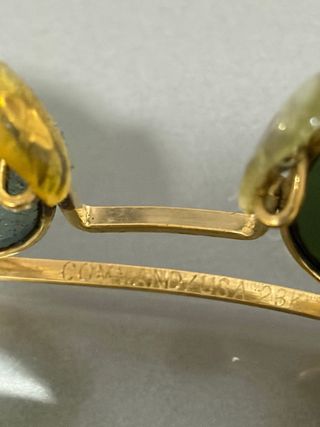 Gafas de sol aviador oro 23k