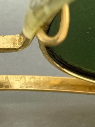 Gafas de sol aviador oro 23k