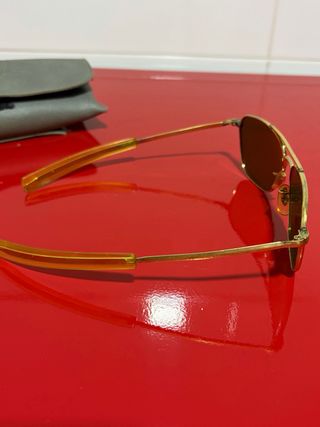 Gafas de sol aviador oro 23k
