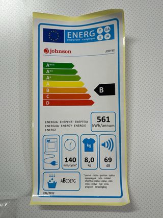 Secadora Johnson Blanca 8kg