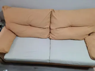 Sofá 3 plazas microfibra beige