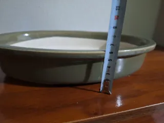 Maceta Bonsai Cerâmica Bege e Verde