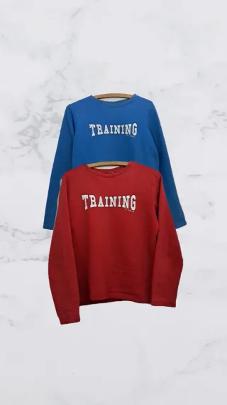 Lote 2 Jerseys Domyos Training Azul y Rojo