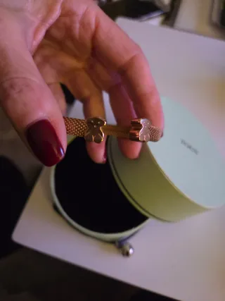 Pulsera Tous Oso Dorado Malla