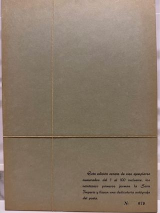 Carpeta Poesía TESELA nº 79/100 firmada