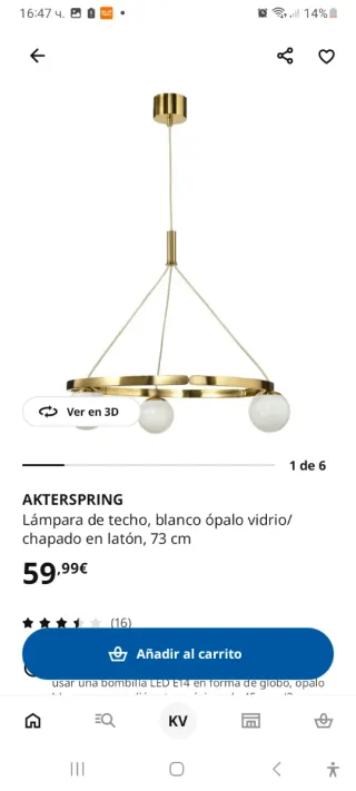 Lámparas de techo HÖGVIND IKEA 3 luces