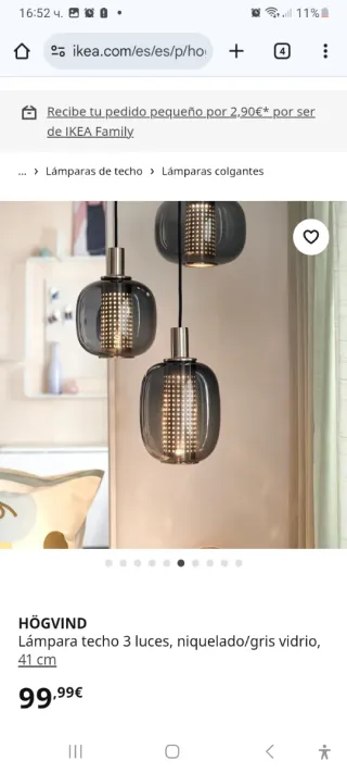 Lámparas de techo HÖGVIND IKEA 3 luces