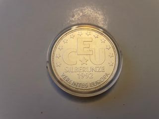 Lote 2 Onzas Plata 1992 ECU