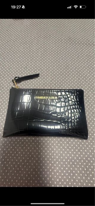 Monedero Bimba y Lola Negro Cocodrilo
