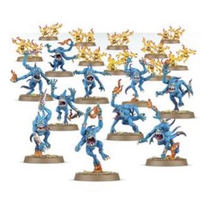 Horrores Azules y Llamas Demonios Tzeentch
