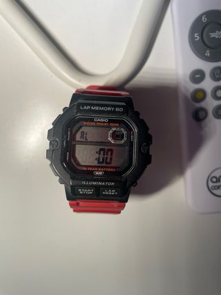 Reloj Casio Lap Memory 60 Negro/Rojo