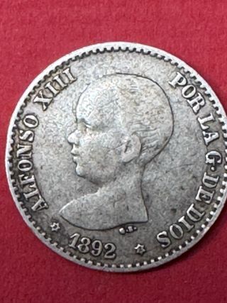 Lote 2 monedas 50 céntimos 1892 y 1904