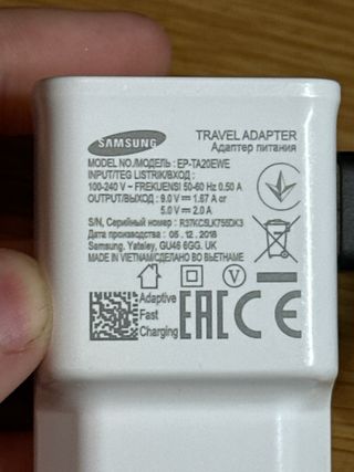 Cargador Samsung 10W Carga Rápida