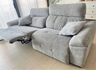 Sofá eléctrico 4 plazas gris