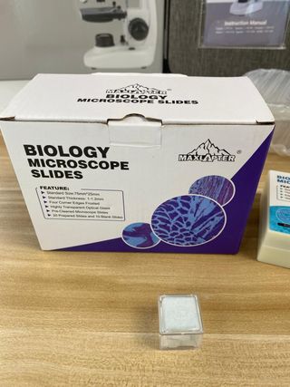 Set 30 portaobjetos microscopio