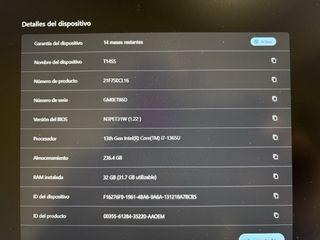 Portátil Lenovo Thinkpad T14s Gen 4 i7 32GB