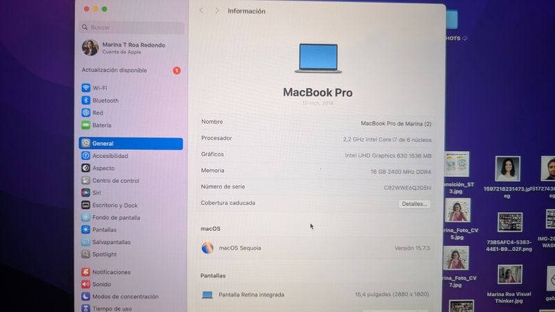MacBook Pro 15 2018 i7 16GB 256GB Gris Espacial afbeelding 8