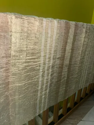 Tenda decorativa oro e bianco