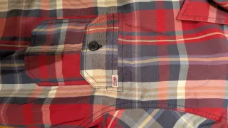 Camisa cuadros vintage manga corta