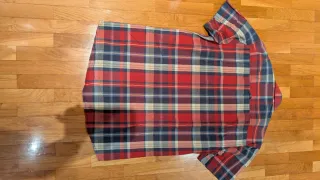 Camisa cuadros vintage manga corta