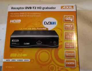 Receptor DVB-T2 HD grabador AXIL