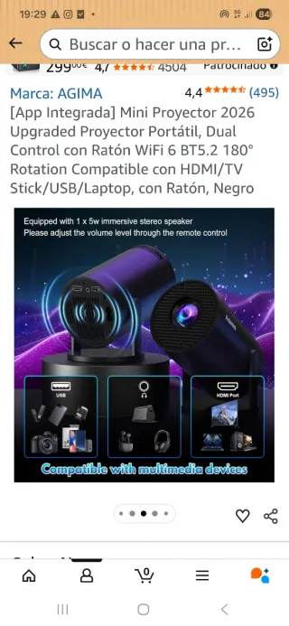 Mini Proyector Portátil Agima X1