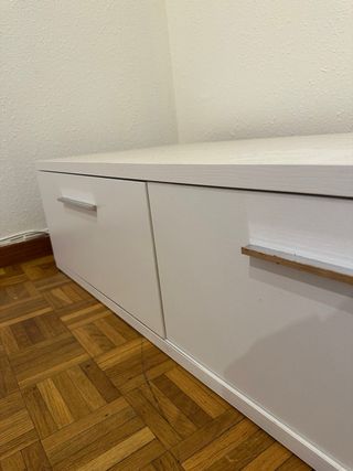 Mueble bajo TV 3 cajones blanco