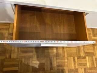 Mueble bajo TV 3 cajones blanco