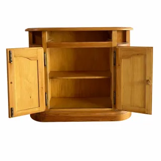 Mueble de salón madera con vitrinas