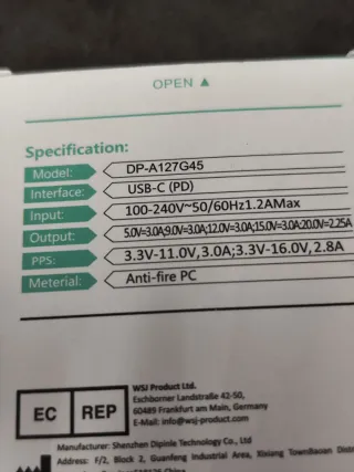 4 Cargadores USB-C ANVSI 45W