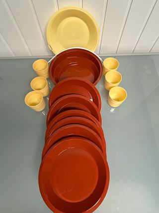 Conjunto Piquenique Vintage Plástico