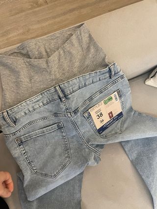 Pantalón premamá vaquero azul