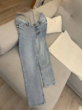 Pantalón premamá vaquero azul