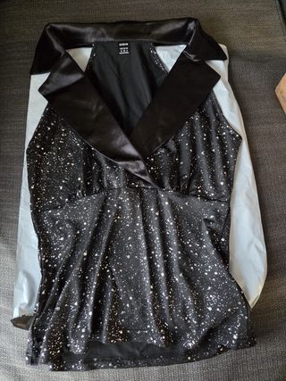 Top sin mangas lentejuelas M