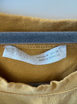 Camiseta básica Zara amarilla