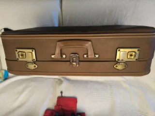 Maletín Vintage Cuero Genuino 70s-80s regalo otra