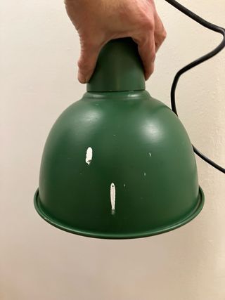 Lámpara de techo verde metal