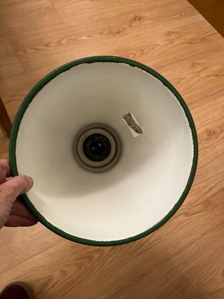 Lámpara de techo verde metal