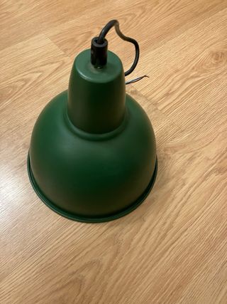 Lámpara de techo verde metal