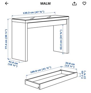 Tocador/ Escritorio Malm ikea